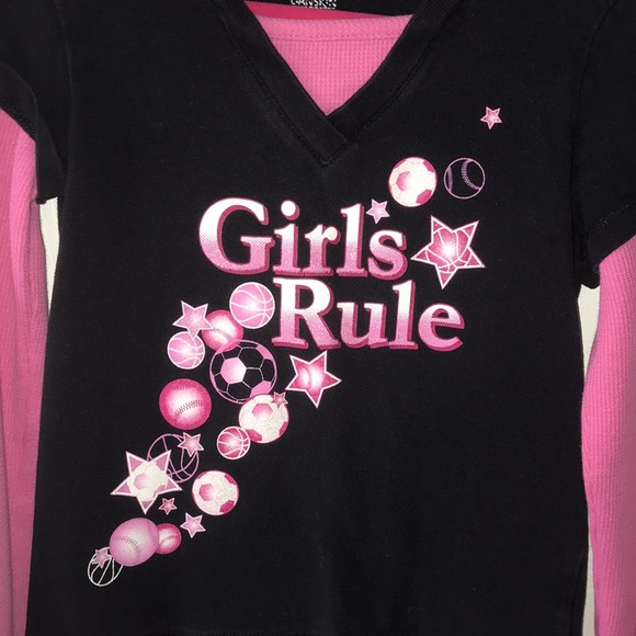 ❤️ Danskin Layered-Look Shirt - Size 6/6X - Picture 2 of 5